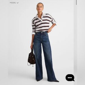 Madewell Dark Blue Super-Wide Leg Jeans